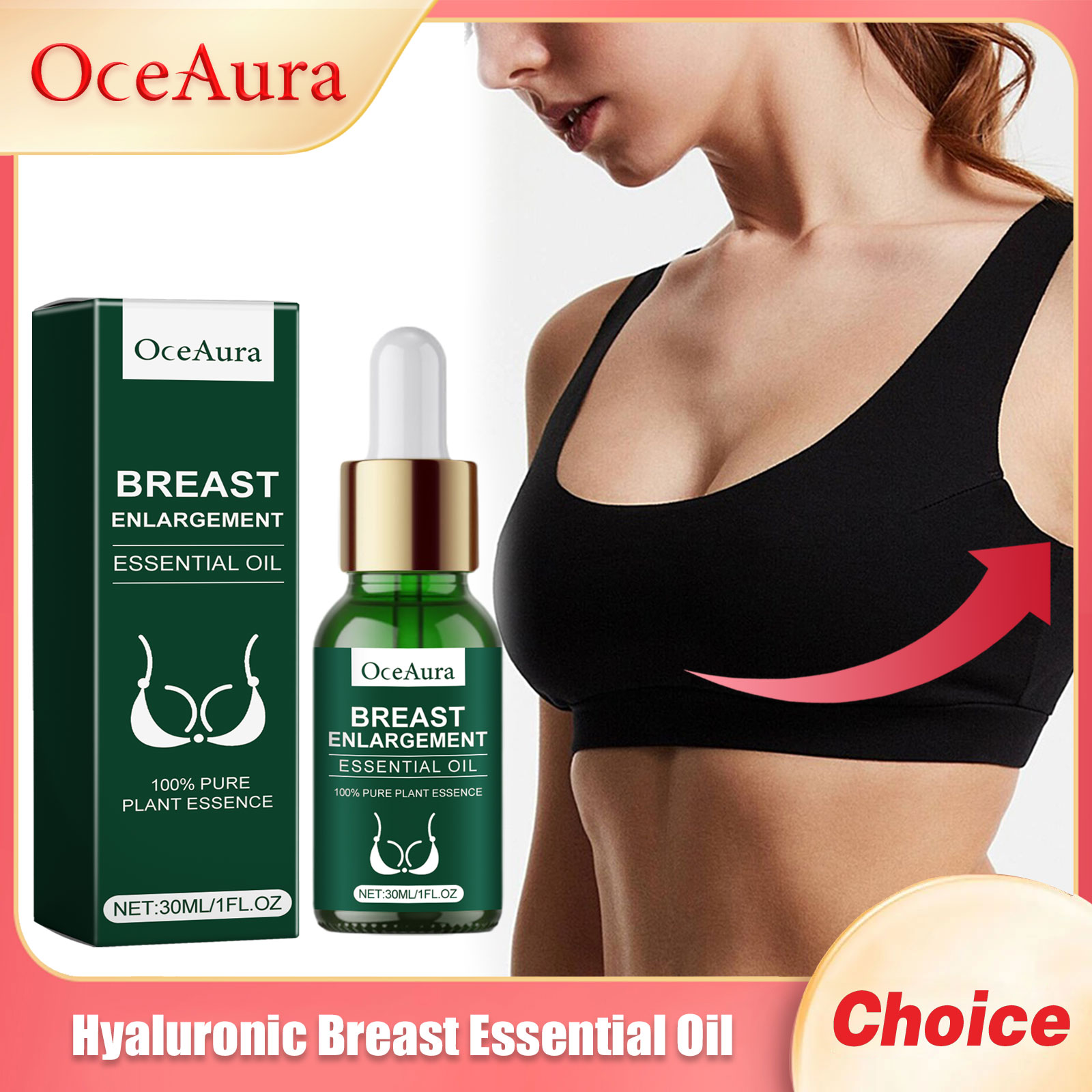 Spa Wellness Massage - Rose Breast Essential Oil Plump Full