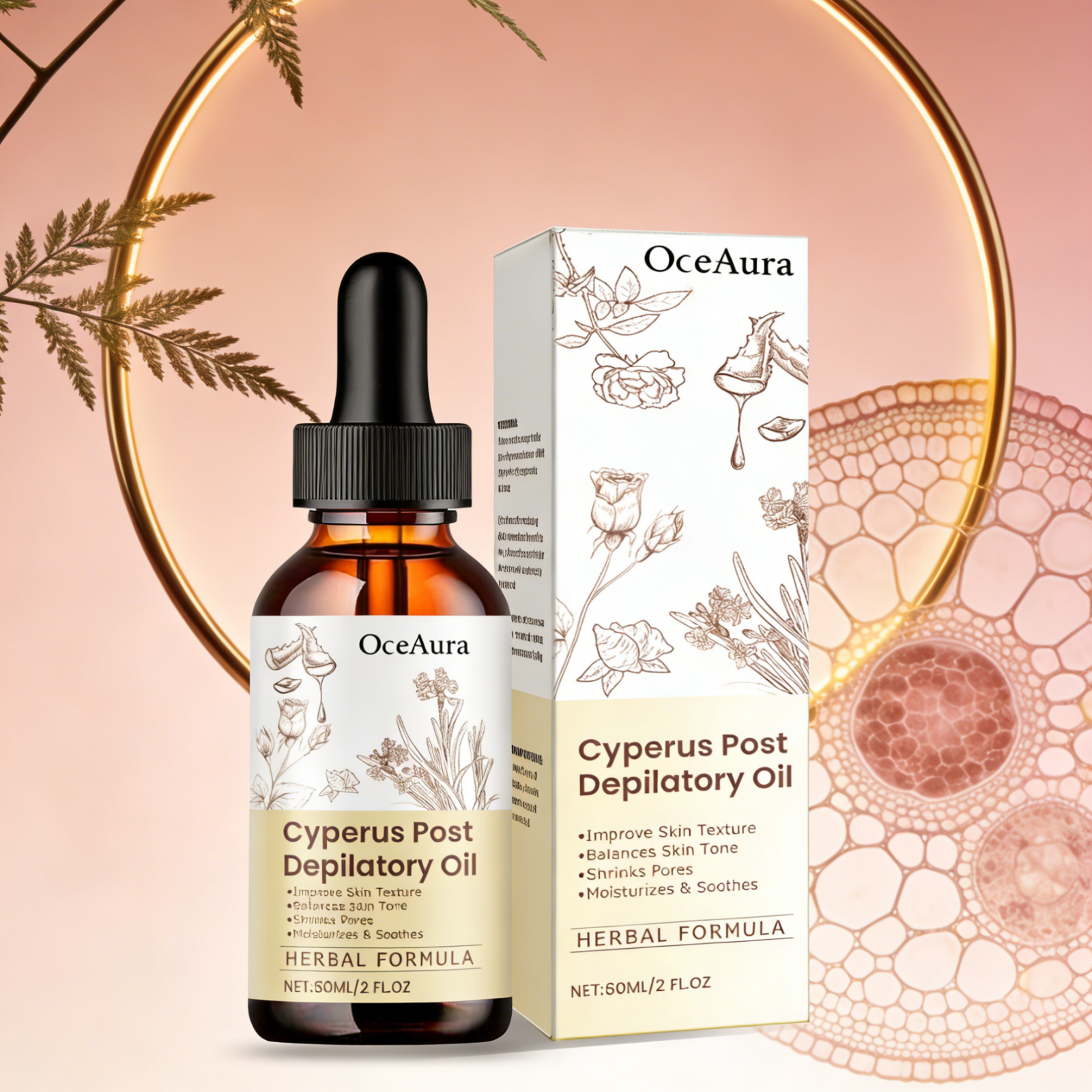 Hair Removal Cream - OceAura Cyperus Rotundus Oil for Hair