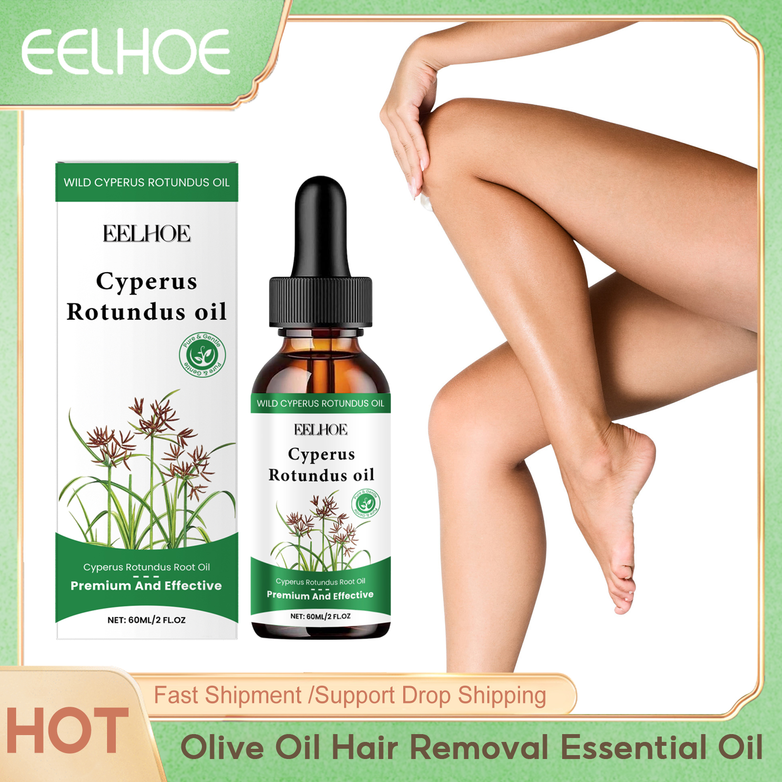 Hair Removal Cream - Pure Cyperus Rotundus Oil for Hair