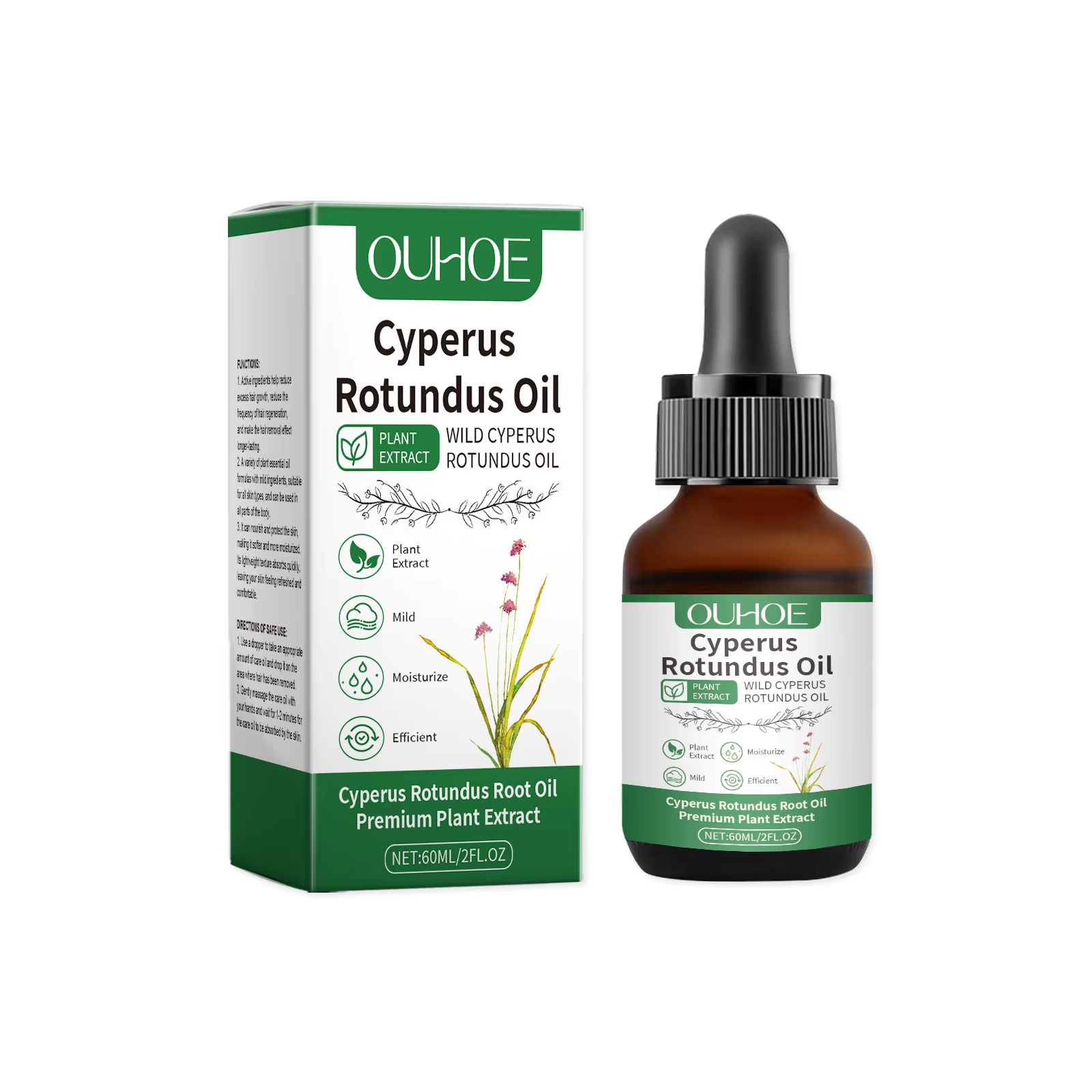 Hair Removal Cream - Natural Cyperus Rotundus Oil Hair Removal