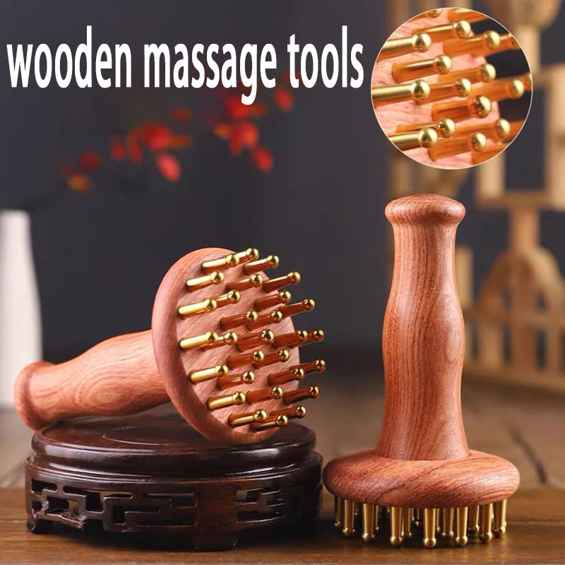 Brass Gua Sha wooden massage t - Spa Wellness Massage recension och pris