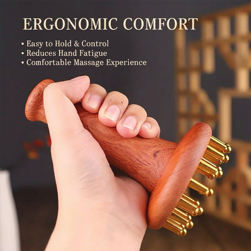 Brass Gua Sha wooden massage t - Spa Wellness Massage recension och pris