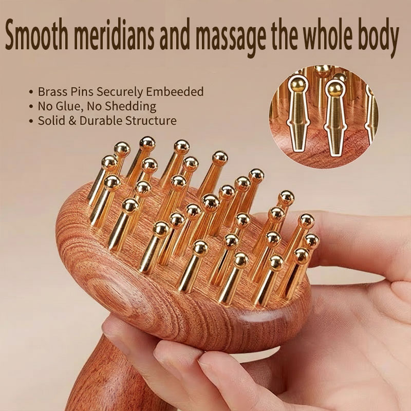 Brass Gua Sha wooden massage t - Spa Wellness Massage recension och pris
